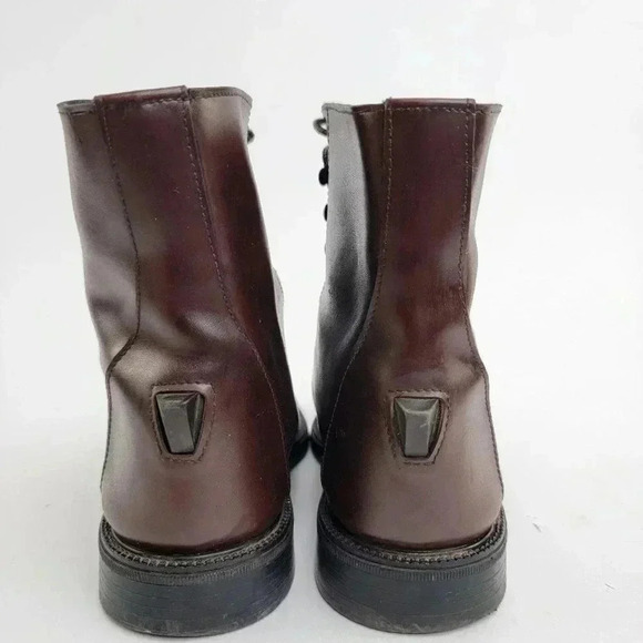 Vintage 90s Brown Leather Capped Toe Cottage Boots - 6 - Picture 8 of 11